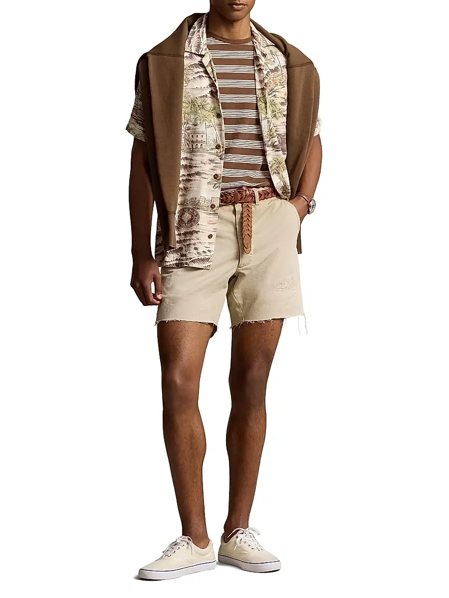 Polo Ralph Lauren Men's Willard Twill Cut-Off Flat-Front Shorts | Thumbnail 2
