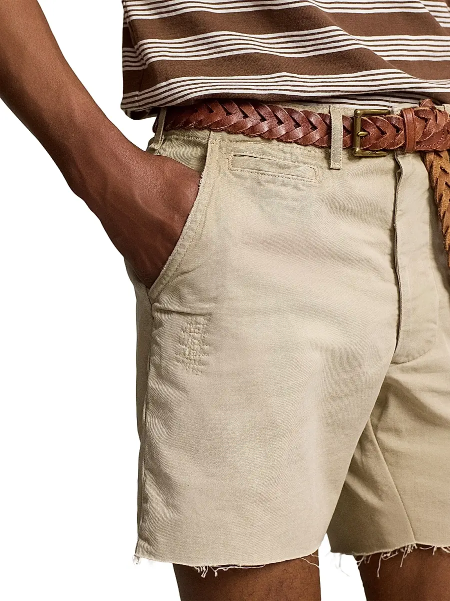 Polo Ralph Lauren Men's Willard Twill Cut-Off Flat-Front Shorts | Thumbnail 4