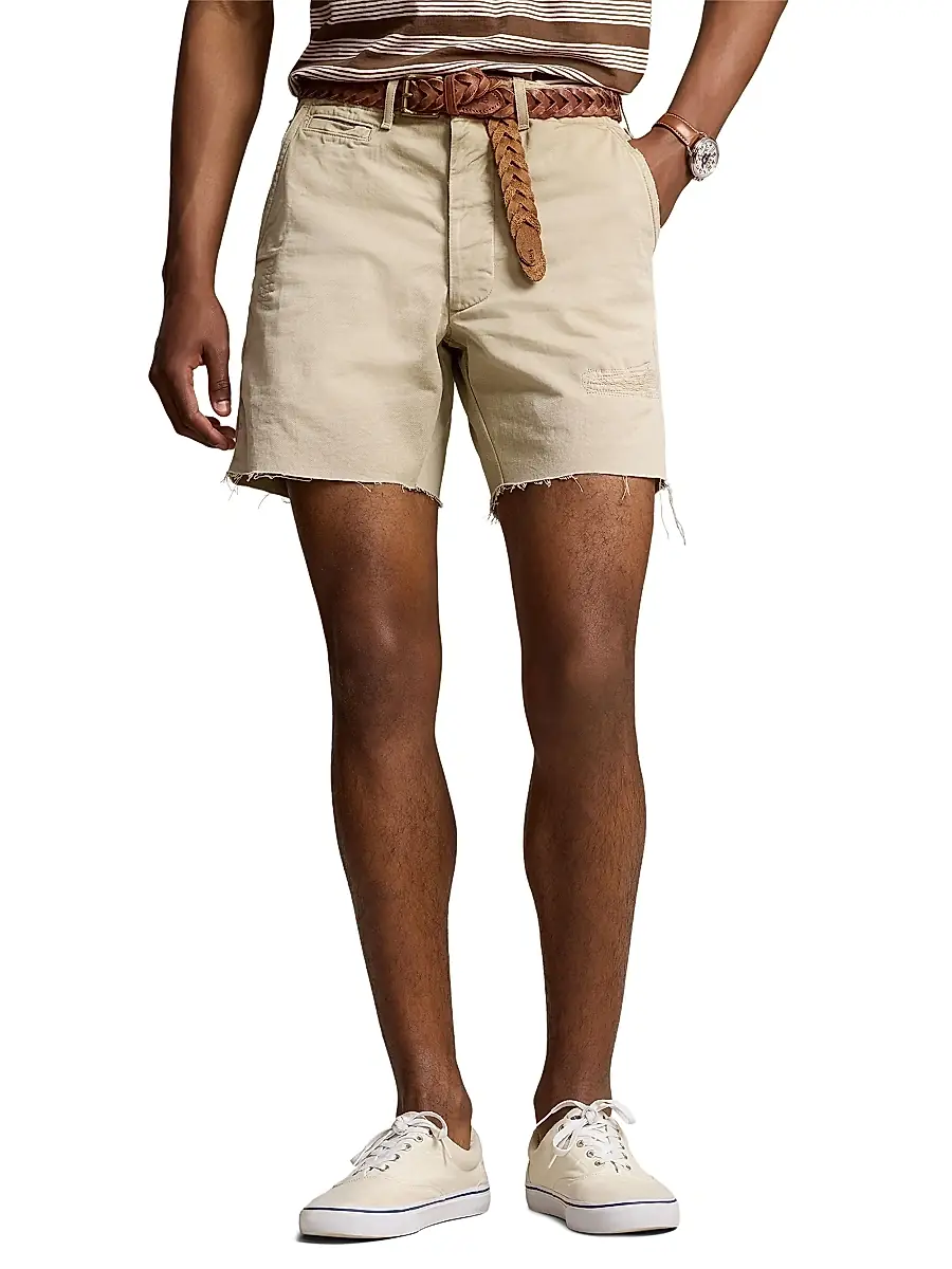 Polo Ralph Lauren Men's Willard Twill Cut-Off Flat-Front Shorts