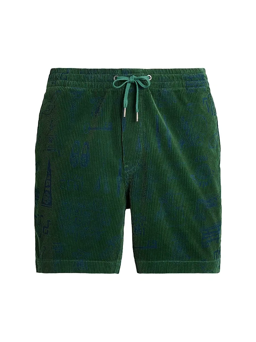 Polo Ralph Lauren Men's Prepster Drawstring Corduroy Shorts - Preppy Forest - Size XL | Image 1 Polo Ralph Lauren Men's Prepster Drawstring Corduroy Shorts - Preppy Forest - Size XL | Image 1