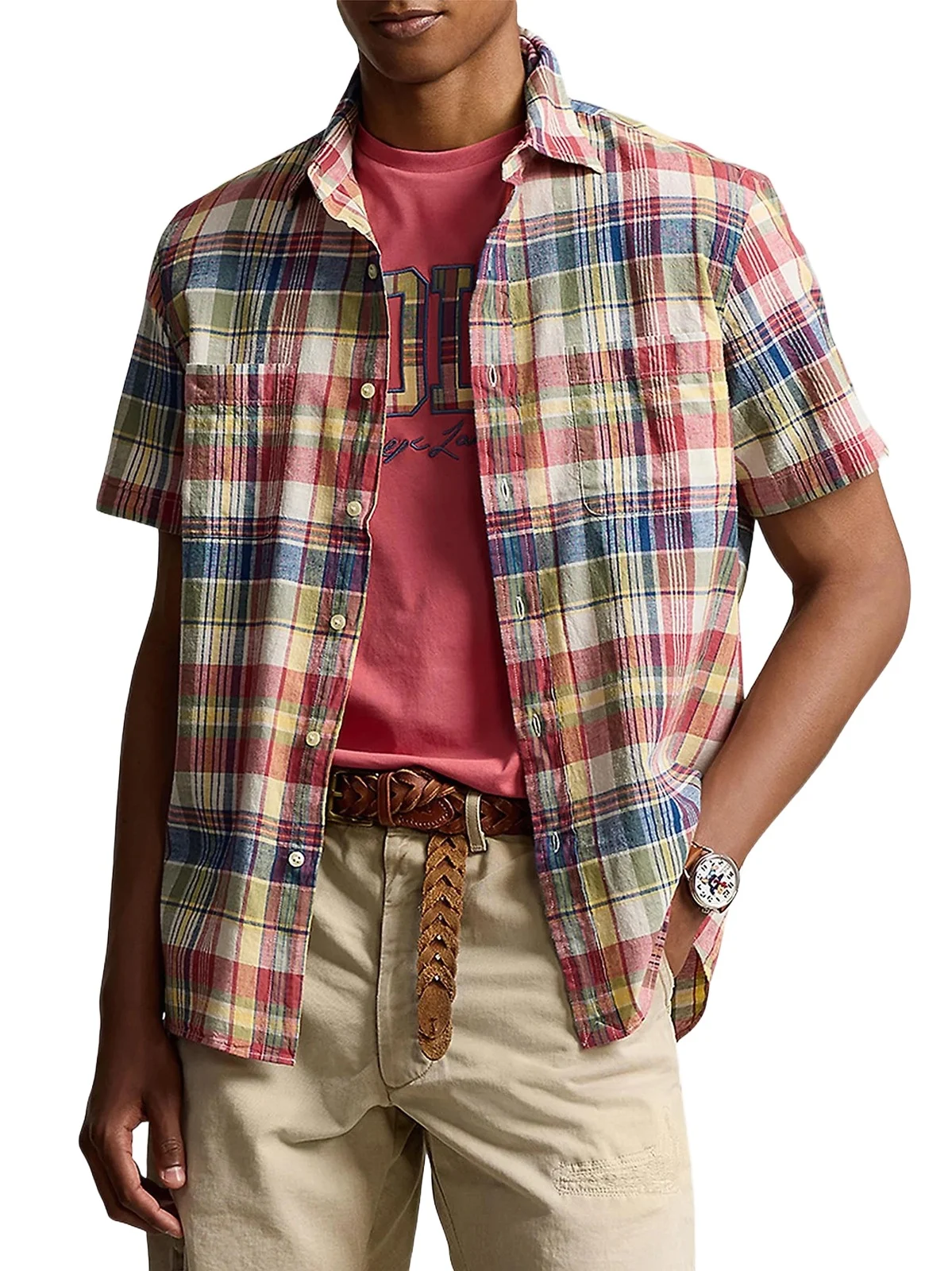 Polo Ralph Lauren Men's Madras Plaid Cotton Shirt
