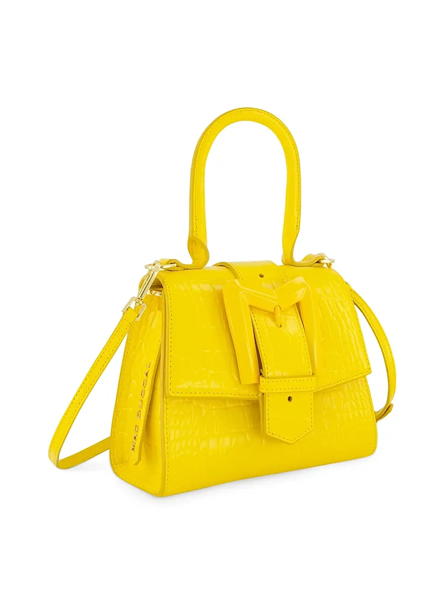 Mac Duggal Women's Mini Crocodile-Embossed Leather Top Handle Bag | Thumbnail 3 Mac Duggal Women's Mini Crocodile-Embossed Leather Top Handle Bag | Thumbnail 3