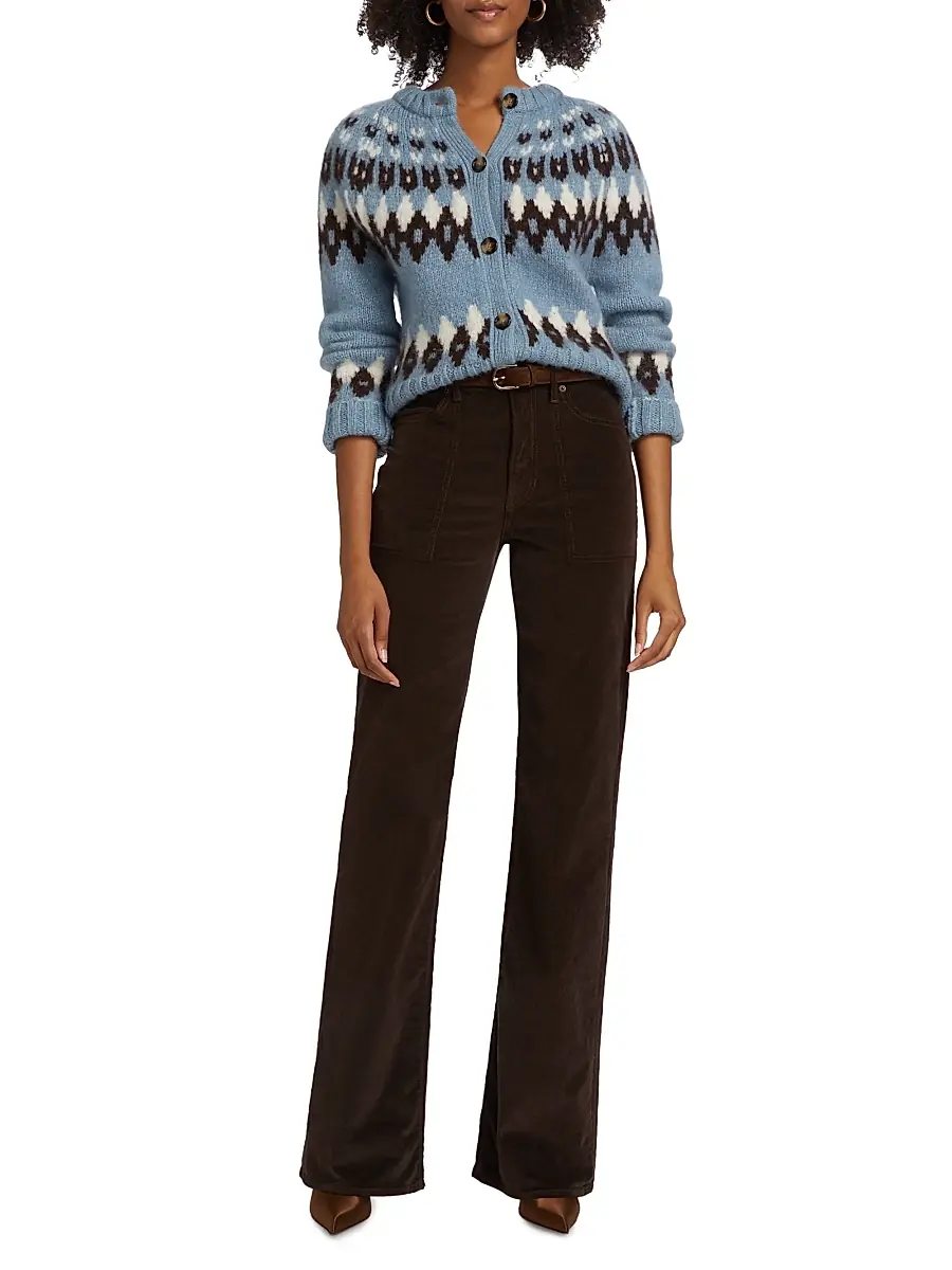 Veronica Beard Women's Crosbie Corduroy Flare Pants - Dark Chocolate | Thumbnail 2 Veronica Beard Women's Crosbie Corduroy Flare Pants - Dark Chocolate | Thumbnail 2