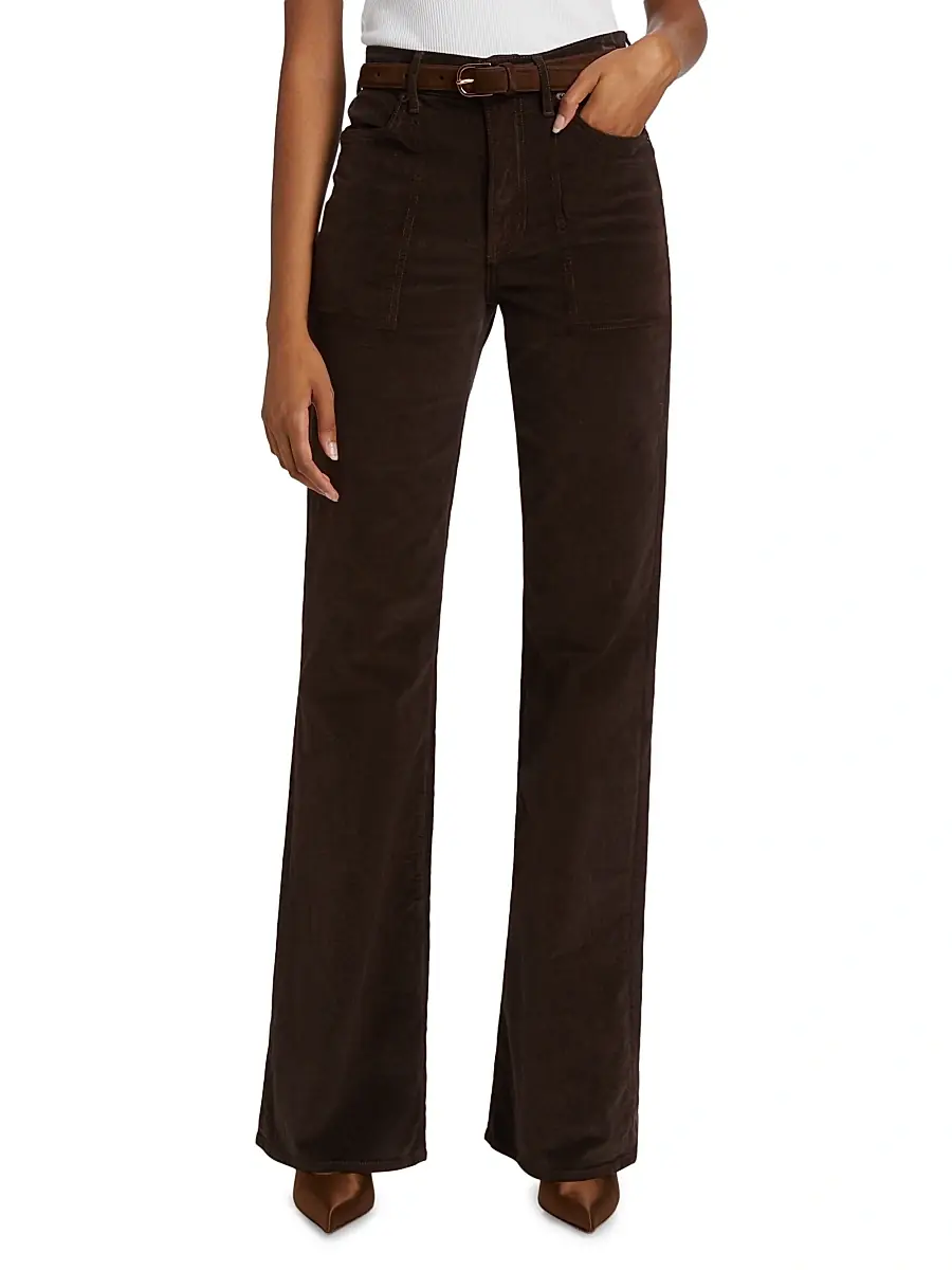 Veronica Beard Women's Crosbie Corduroy Flare Pants - Dark Chocolate | Thumbnail 3 Veronica Beard Women's Crosbie Corduroy Flare Pants - Dark Chocolate | Thumbnail 3