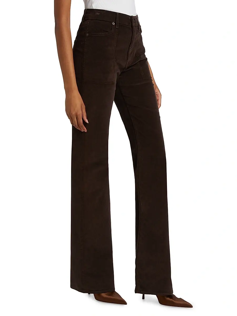 Veronica Beard Women's Crosbie Corduroy Flare Pants - Dark Chocolate | Thumbnail 4 Veronica Beard Women's Crosbie Corduroy Flare Pants - Dark Chocolate | Thumbnail 4