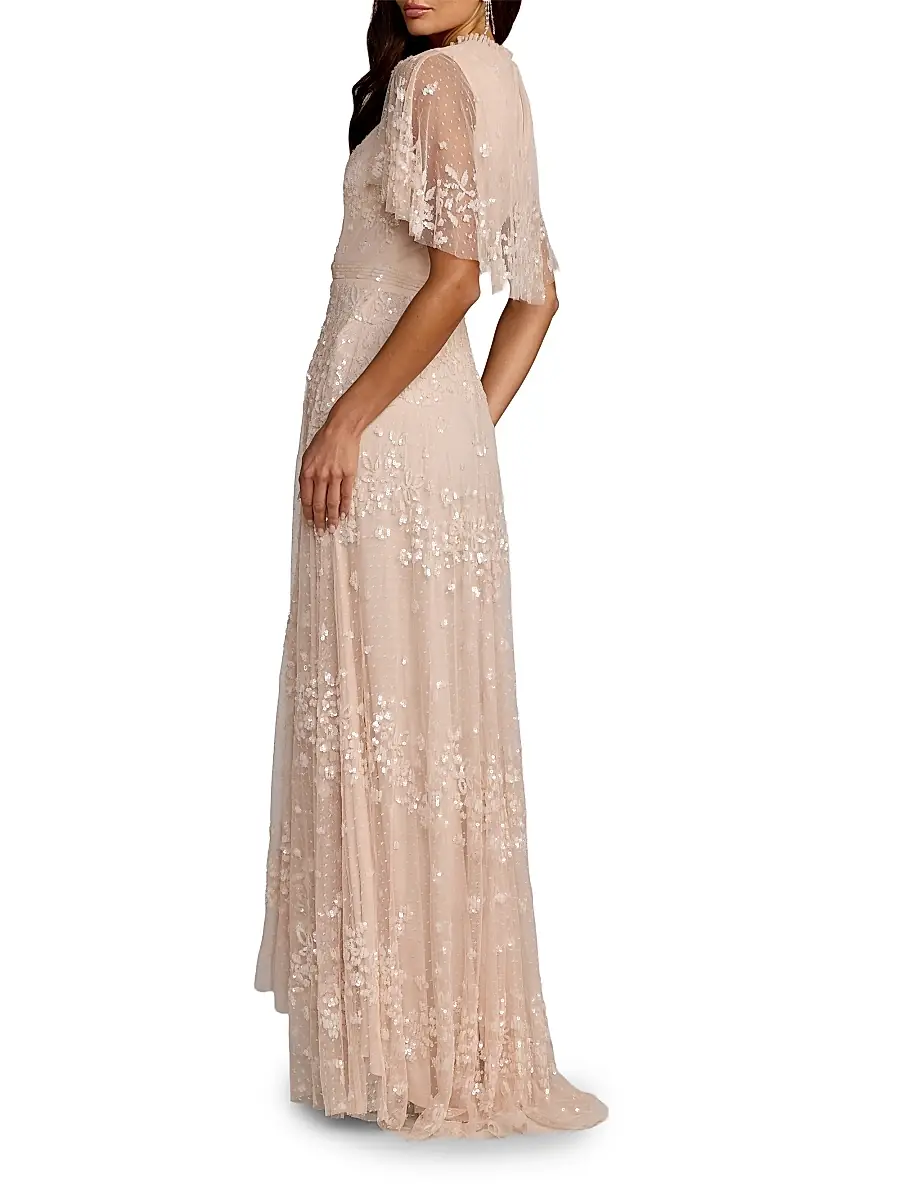 Mac Duggal Women's Sequin-Embellished A-Line Tulle Gown | Thumbnail 2