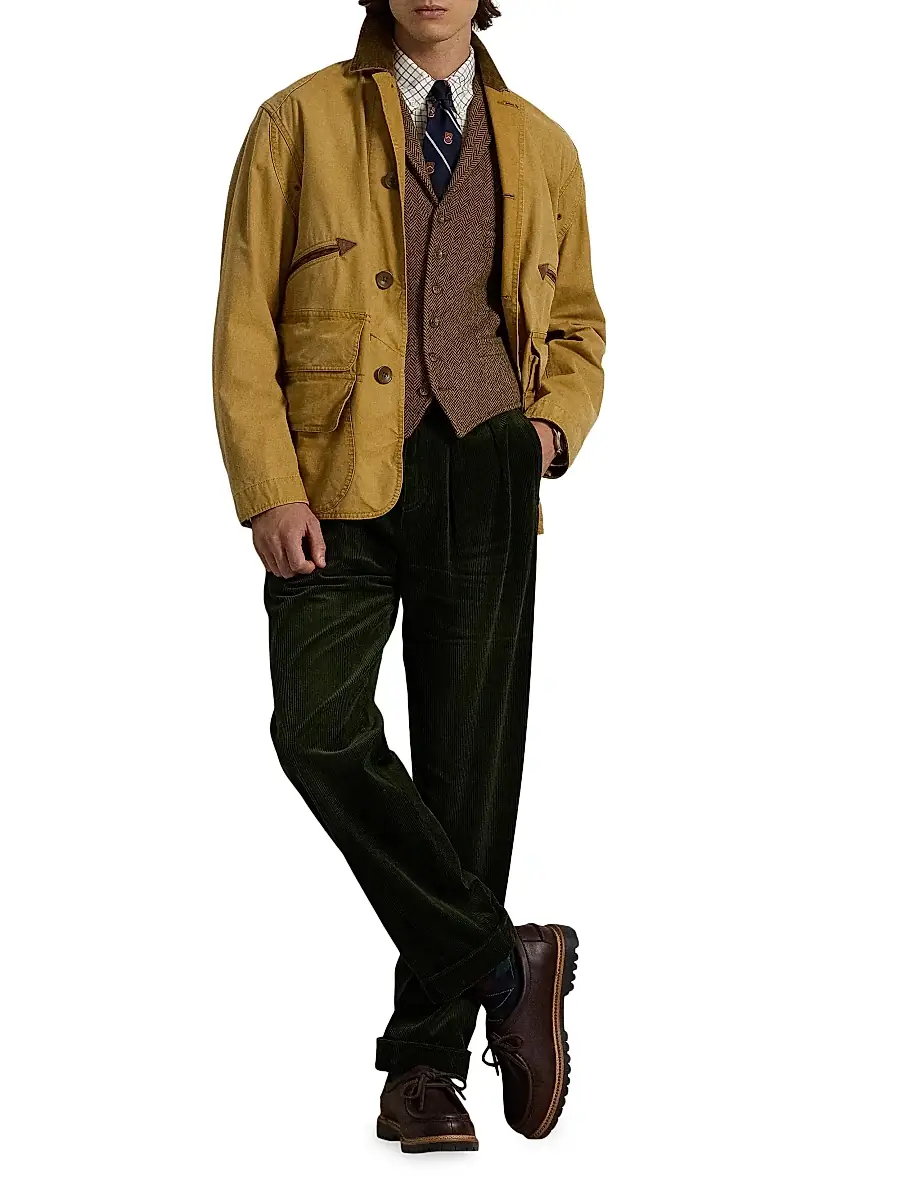 Polo Ralph Lauren Men's Tattersall Poplin Button-Down Shirt - Cream Olive Multi | Thumbnail 2
