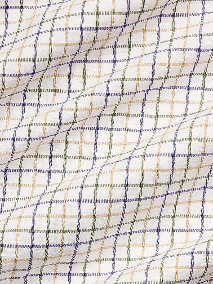 Polo Ralph Lauren Men's Tattersall Poplin Button-Down Shirt - Cream Olive Multi | Thumbnail 6