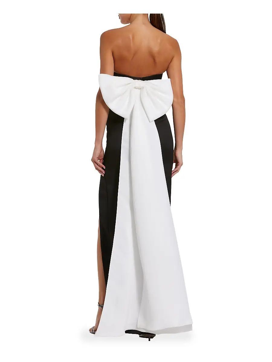 Mac Duggal Women's Strapless Oversized Bow Bustier Gown | Thumbnail 2