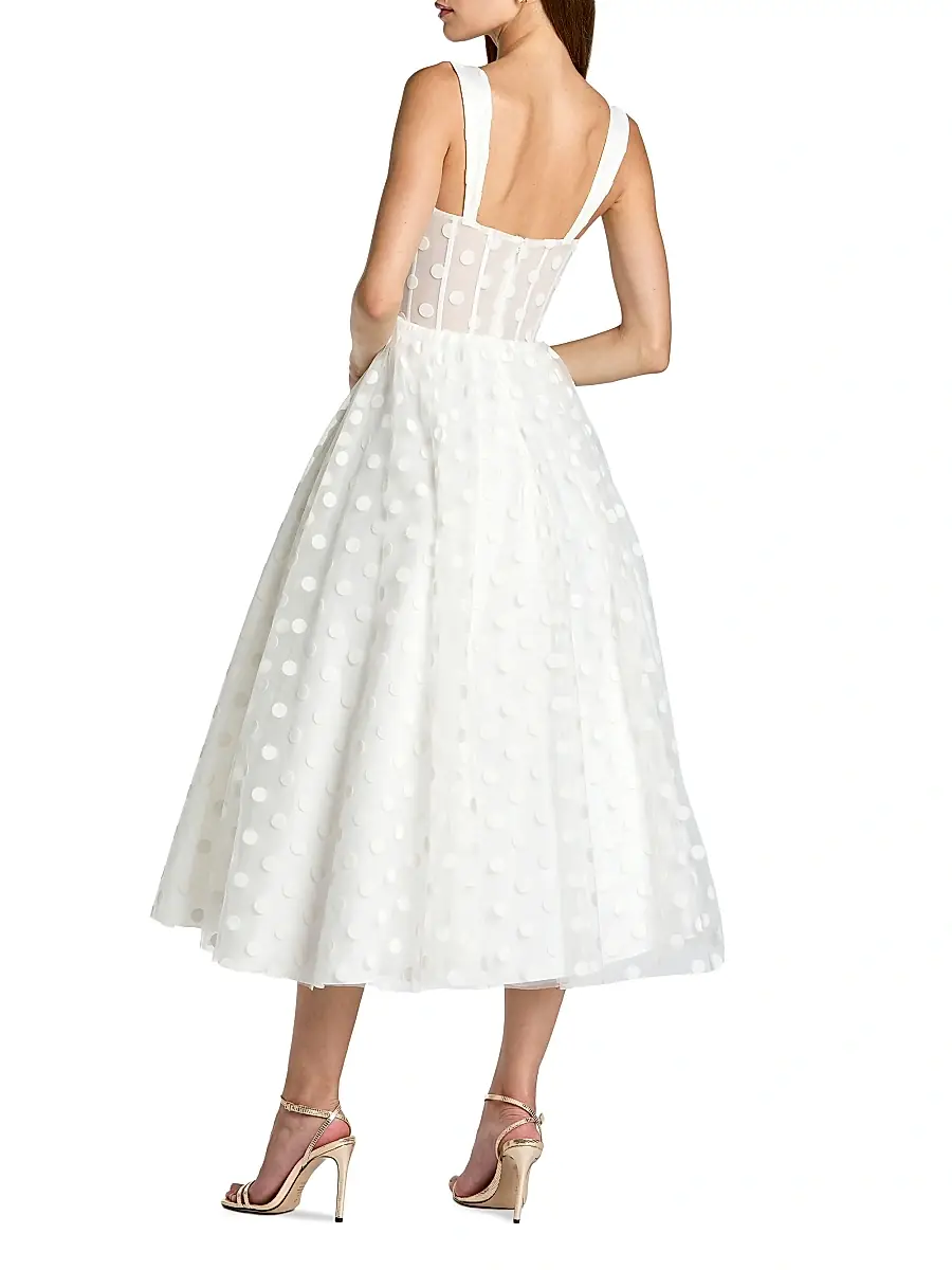 Mac Duggal Women's Polka Dot Tulle Bustier Cocktail Dress | Thumbnail 2