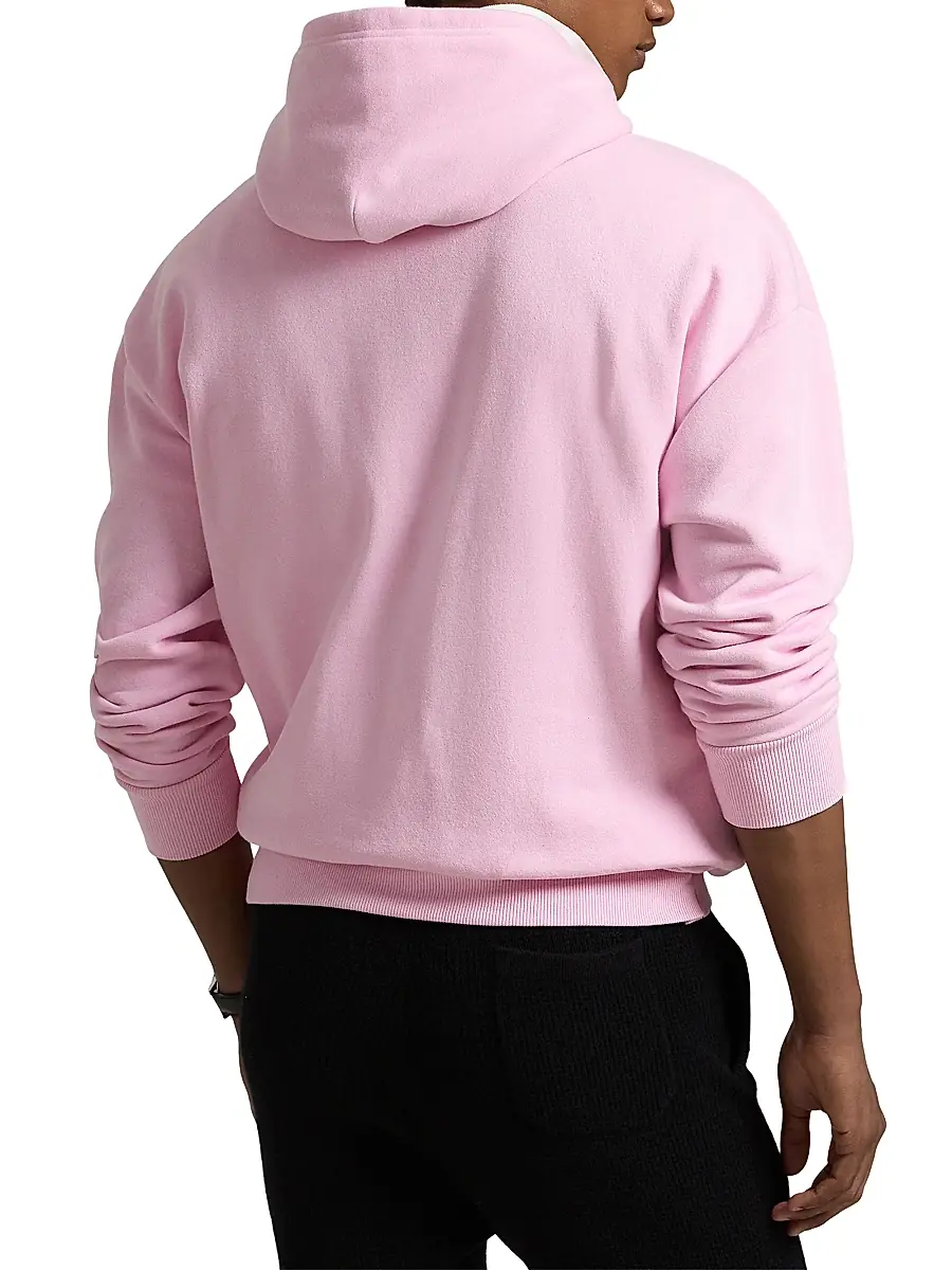 Polo Ralph Lauren Men's Pink Pony Tech Fleece Hoodie | Thumbnail 4 Polo Ralph Lauren Men's Pink Pony Tech Fleece Hoodie | Thumbnail 4