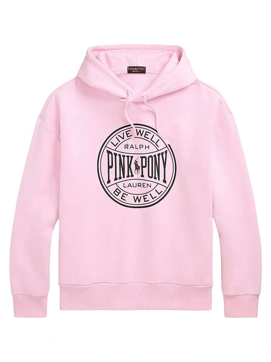 Polo Ralph Lauren Men's Pink Pony Tech Fleece Hoodie - Course Pink | Image 1 Polo Ralph Lauren Men's Pink Pony Tech Fleece Hoodie - Course Pink | Image 1
