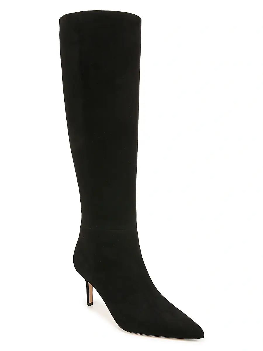 Veronica Beard Women's Lisa 70MM Tall-Shaft Wide-Calf Suede Boots | Thumbnail 2 Veronica Beard Women's Lisa 70MM Tall-Shaft Wide-Calf Suede Boots | Thumbnail 2