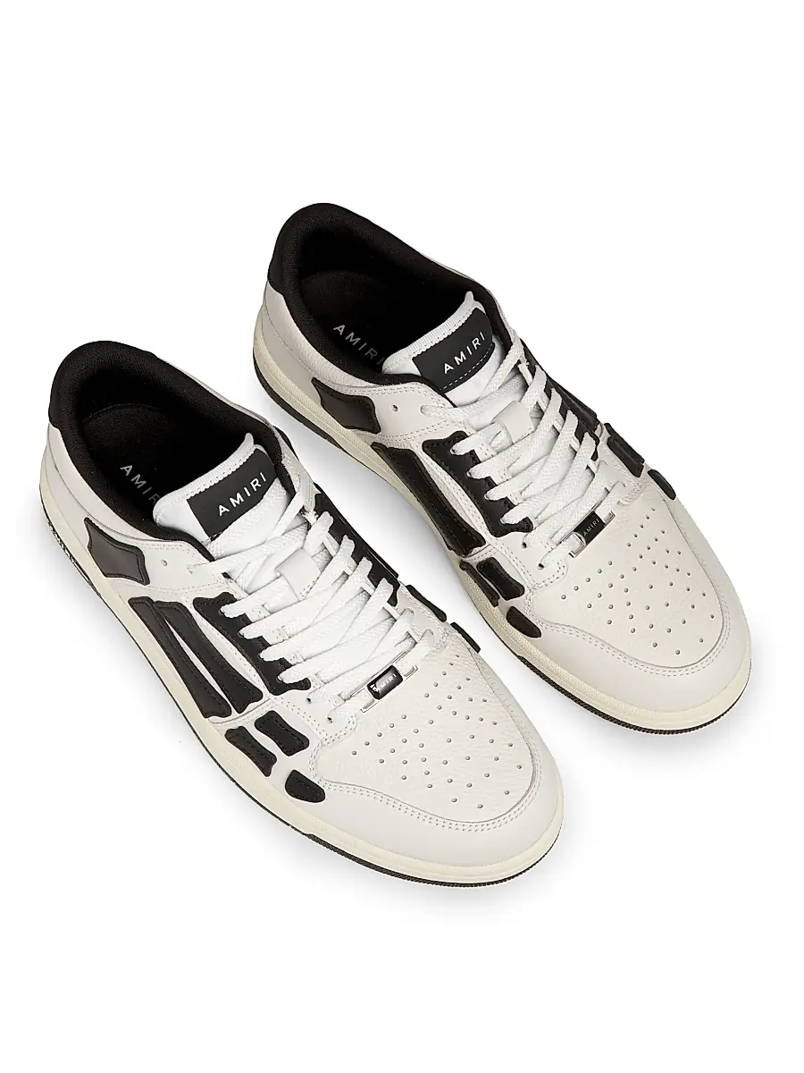 AMIRI Men's Skel-Top Low Leather Sneakers | Thumbnail 4 AMIRI Men's Skel-Top Low Leather Sneakers | Thumbnail 4