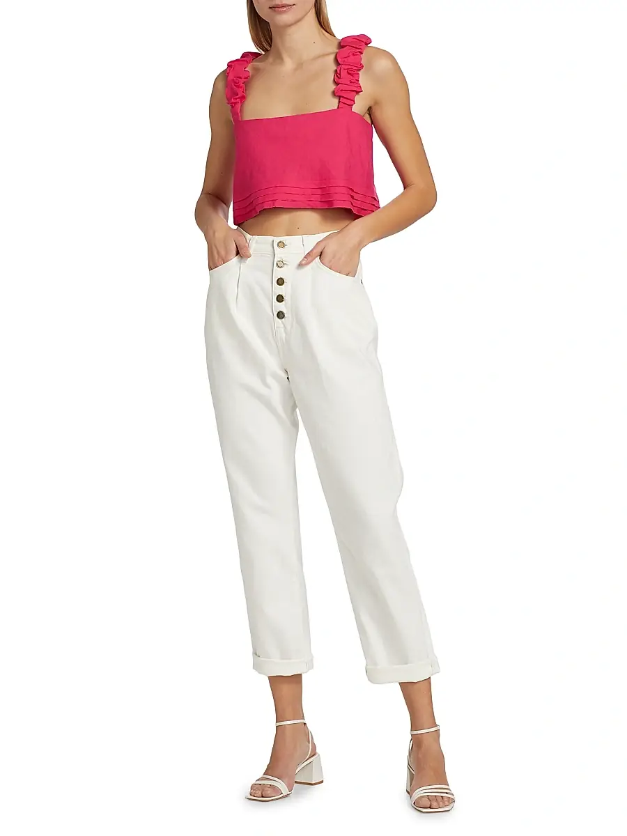 Ramy Brook Women's Pearle High-Rise Cropped Jeans | Thumbnail 2 Ramy Brook Women's Pearle High-Rise Cropped Jeans | Thumbnail 2