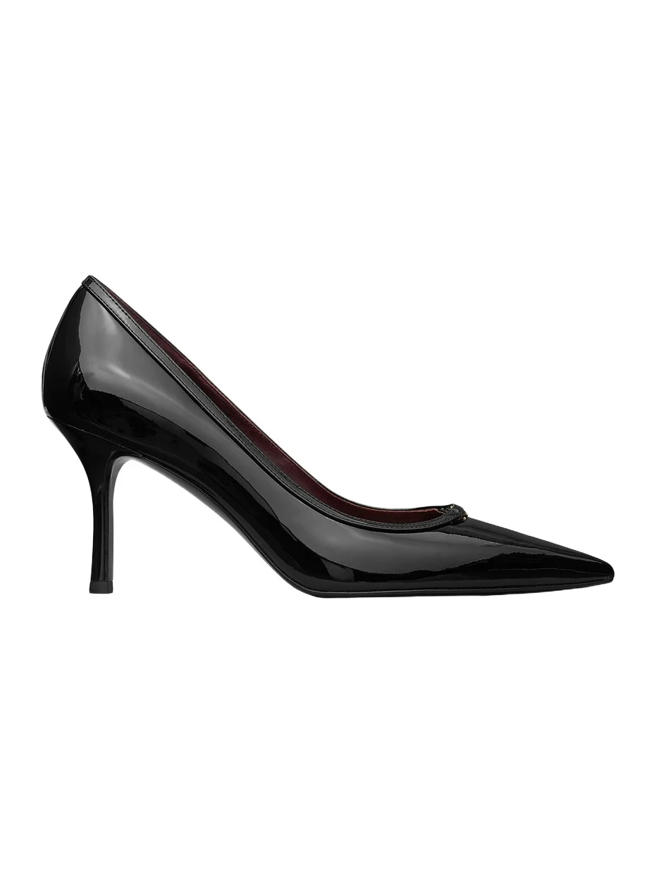 Women's Double T Buckle 80MM Leather Pumps Women's Double T Buckle 80MM Leather Pumps