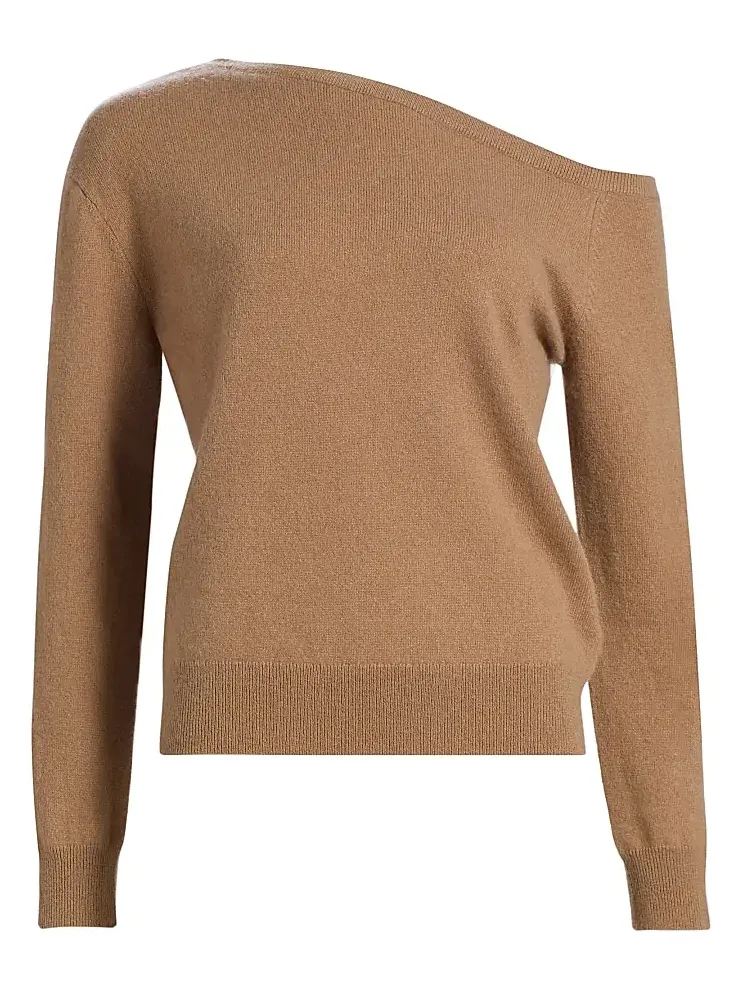 Women's One-Shoulder Cashmere Sweater