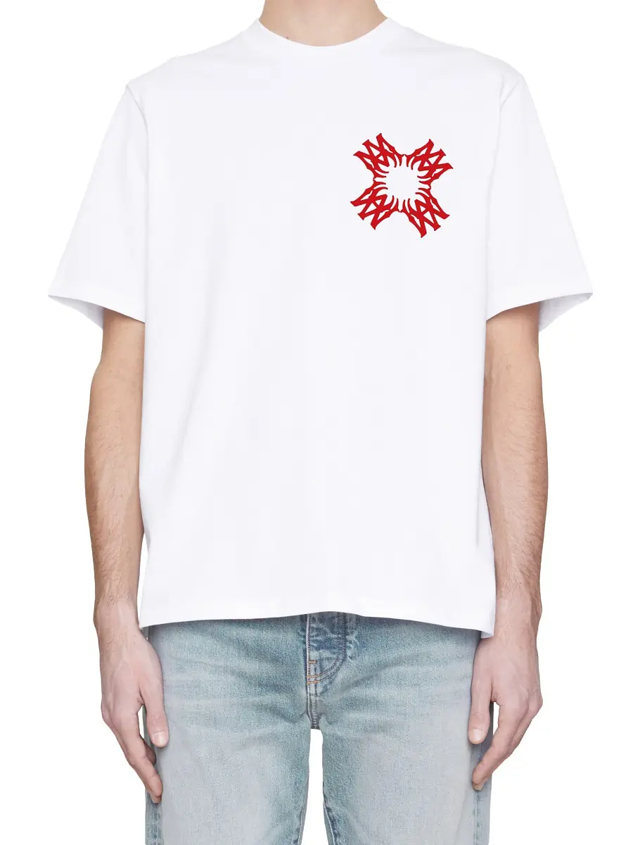 Amiri Men's MA Quad Crewneck T-Shirt - White | Image 1 Amiri Men's MA Quad Crewneck T-Shirt - White | Image 1