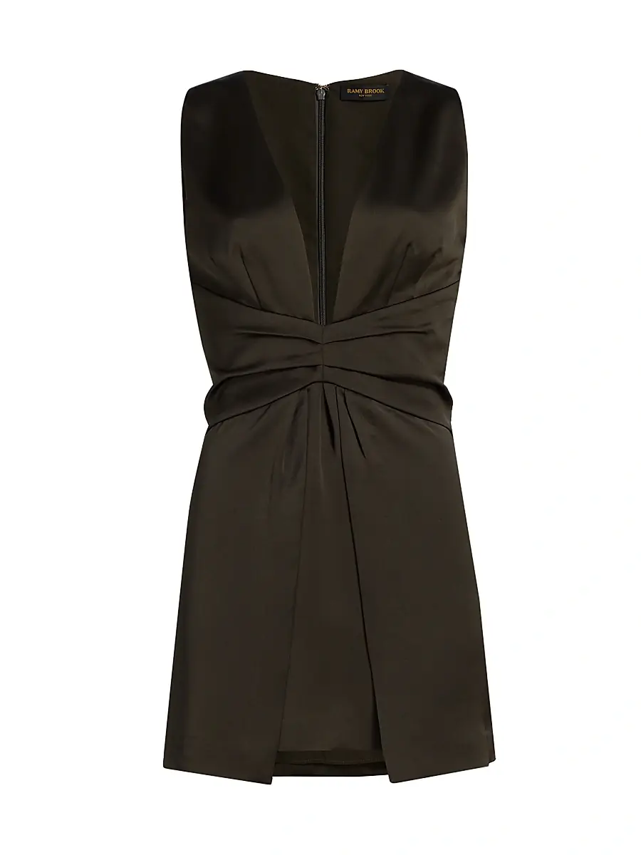 Ramy Brook Women's Cassea Ruched Satin Minidress