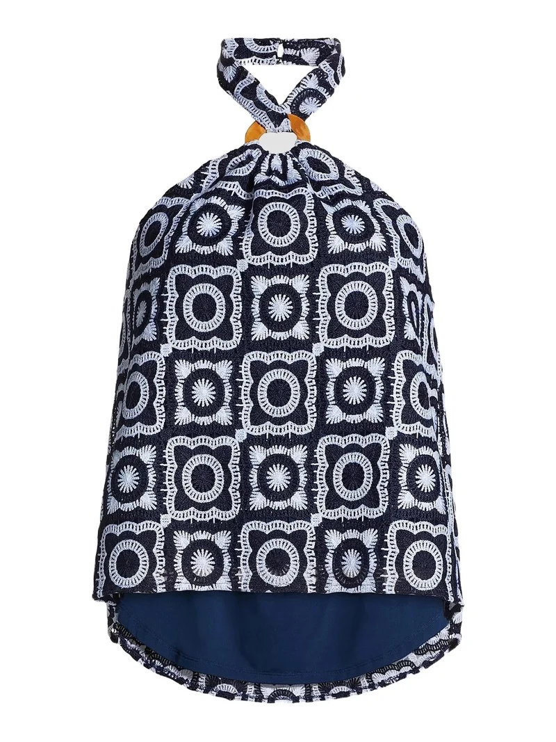 Ramy Brook Women's Bessie Crochet O-Ring Halter Top