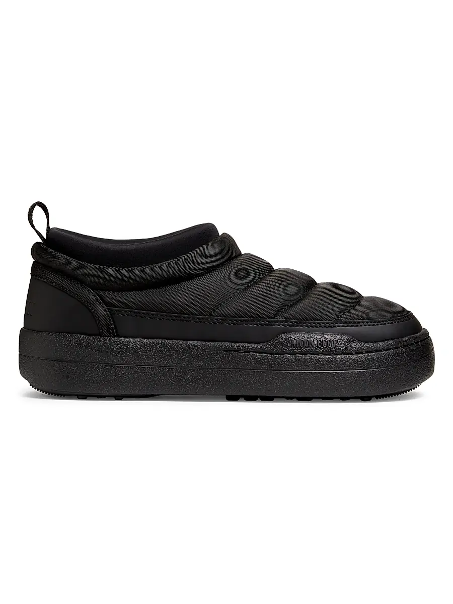 Moon Boot Men's Park Soft Nylon Slip-On Shoes - Black | Image 1 Moon Boot Men's Park Soft Nylon Slip-On Shoes - Black | Image 1