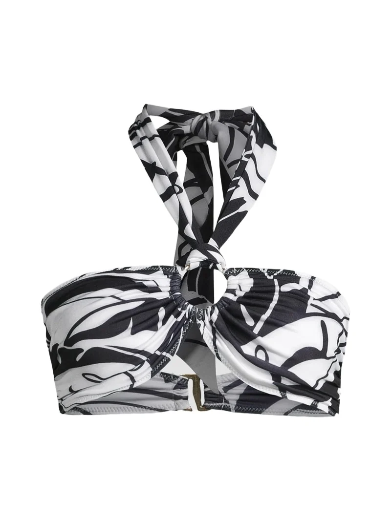 Ramy Brook Women's Marie Palm Print Bikini Top