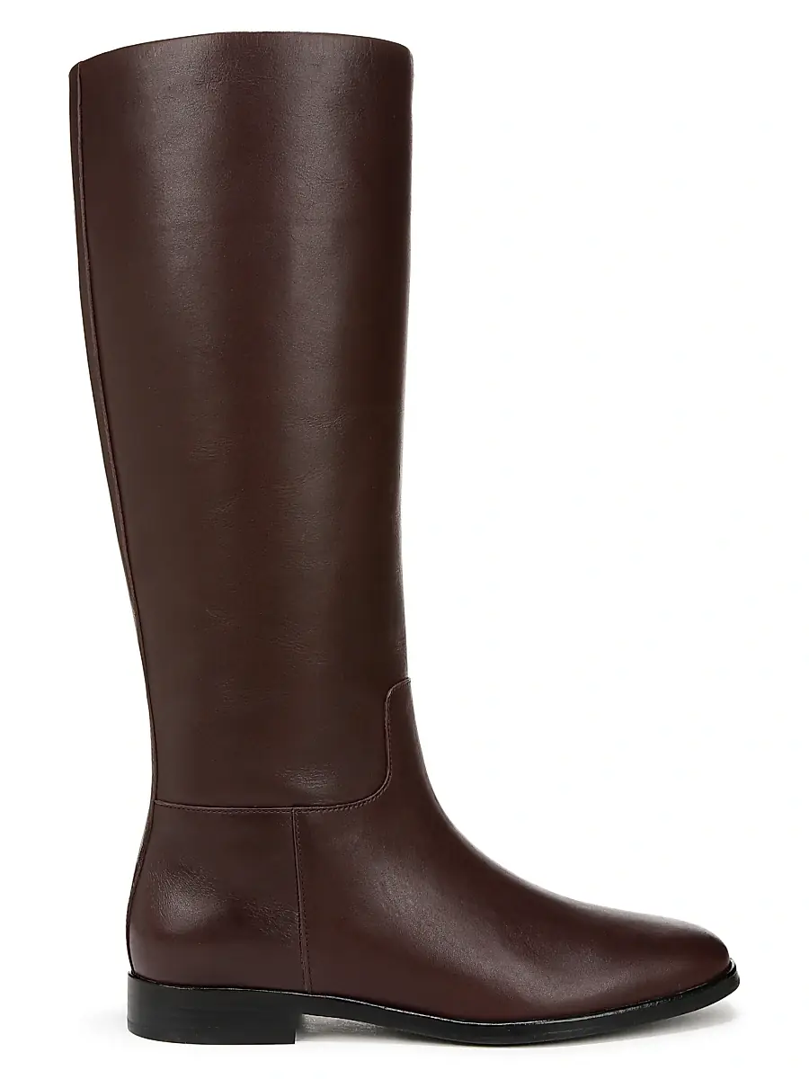 Vince Women's Margaret 20MM Leather Tall Boots - Black | Image 1 Vince Women's Margaret 20MM Leather Tall Boots - Black | Image 1