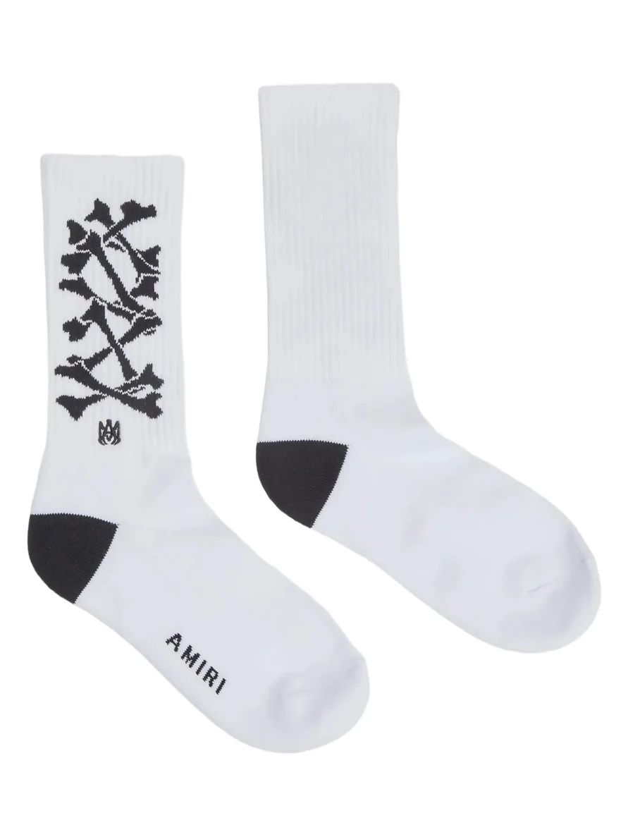 Men's Bones Stacked Cotton-Blend Socks Men's Bones Stacked Cotton-Blend Socks