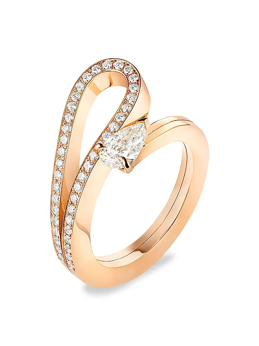 Repossi Women's Serti Inversé 18K Rose Gold & Diamond Ring | Image 1 Repossi Women's Serti Inversé 18K Rose Gold & Diamond Ring | Image 1