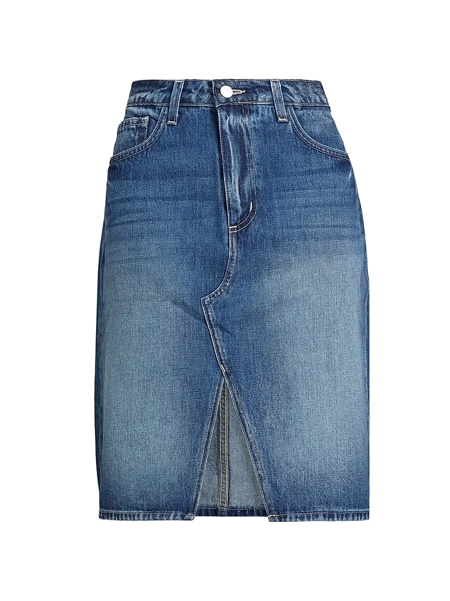 L'Agence Women's Tylee Denim Knee-Length Skirt