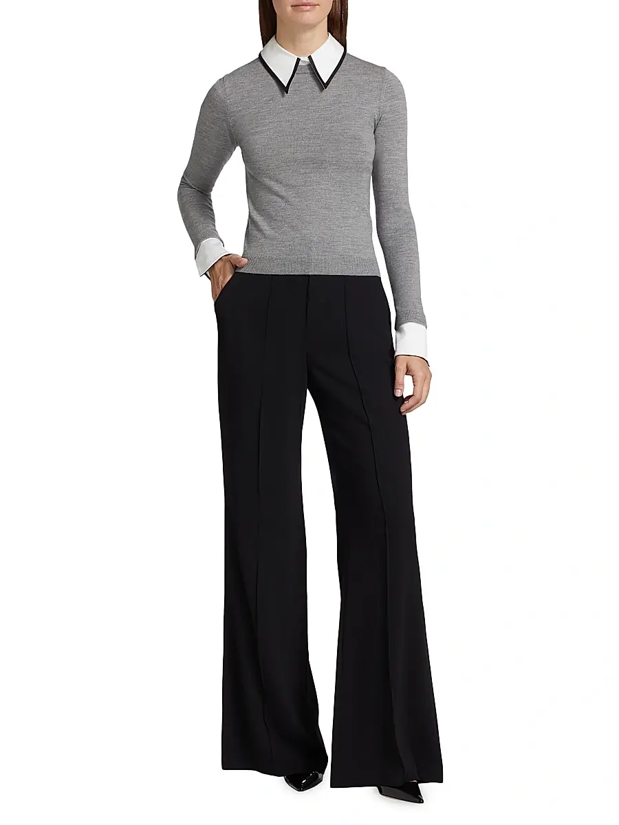 Alice + Olivia Women's Porla Collared Sweater | Thumbnail 2 Alice + Olivia Women's Porla Collared Sweater | Thumbnail 2