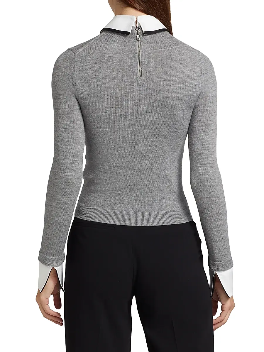 Alice + Olivia Women's Porla Collared Sweater | Thumbnail 5 Alice + Olivia Women's Porla Collared Sweater | Thumbnail 5