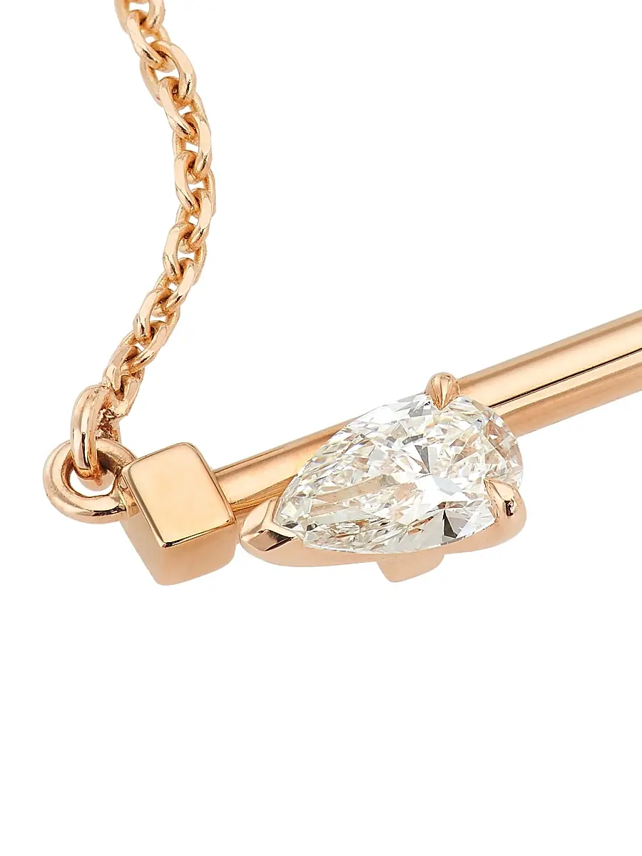 Repossi Women's Serti Sur Vide 18K Gold & 0.30 TCW Diamond Pendant Necklace - Rose Gold | Thumbnail 4 Repossi Women's Serti Sur Vide 18K Gold & 0.30 TCW Diamond Pendant Necklace - Rose Gold | Thumbnail 4