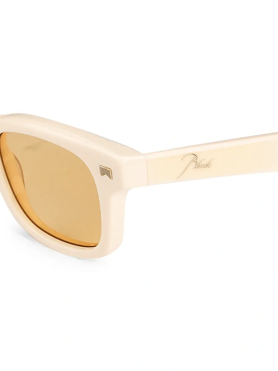 Rhude Men's Sun Ray Acetate 48mm Rectangular Sunglasses | Thumbnail 3