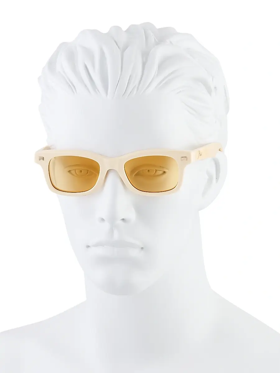 Rhude Men's Sun Ray Acetate 48mm Rectangular Sunglasses | Thumbnail 4