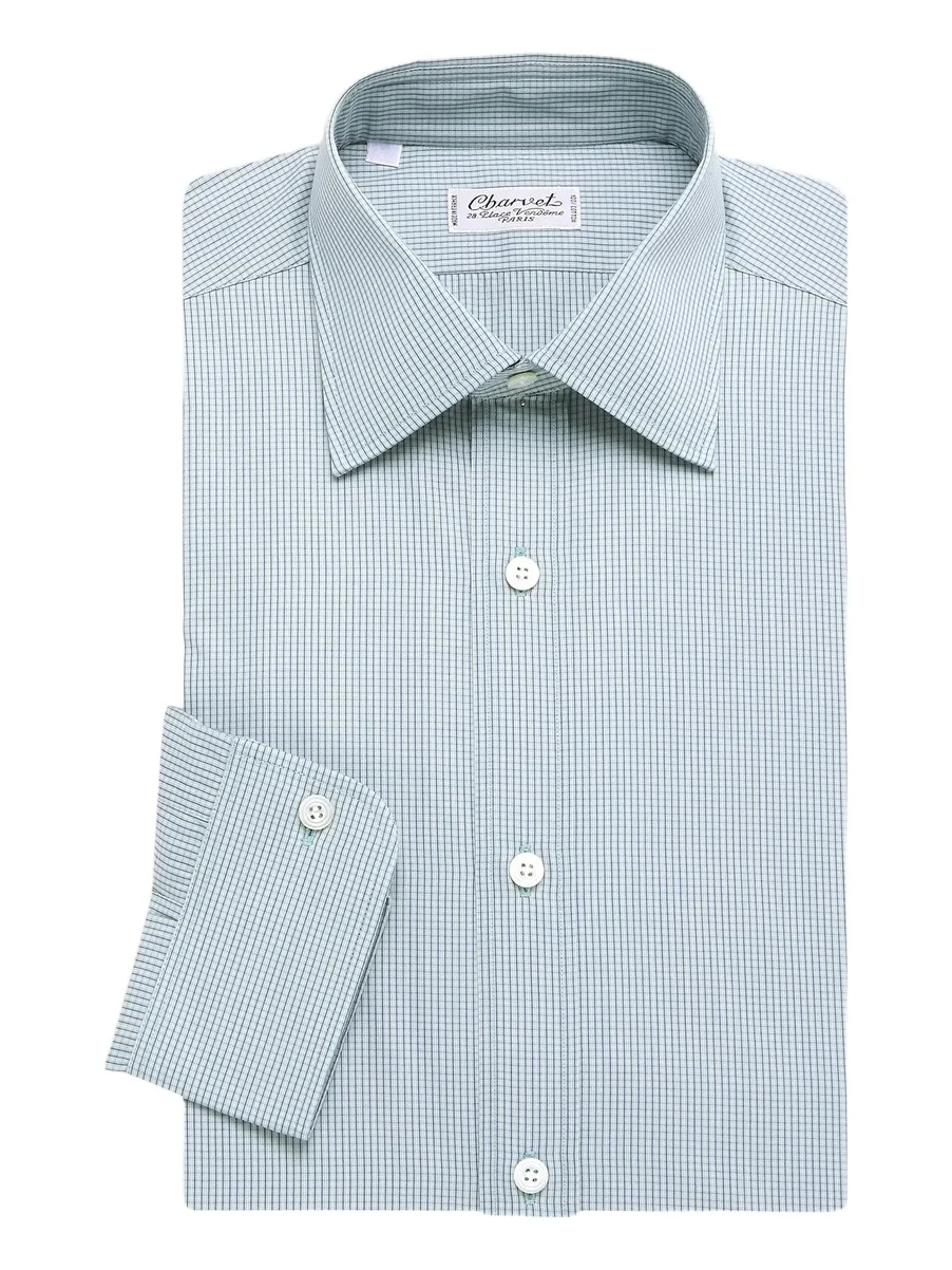 Charvet Men's Mini Windowpane Check Dress Shirt