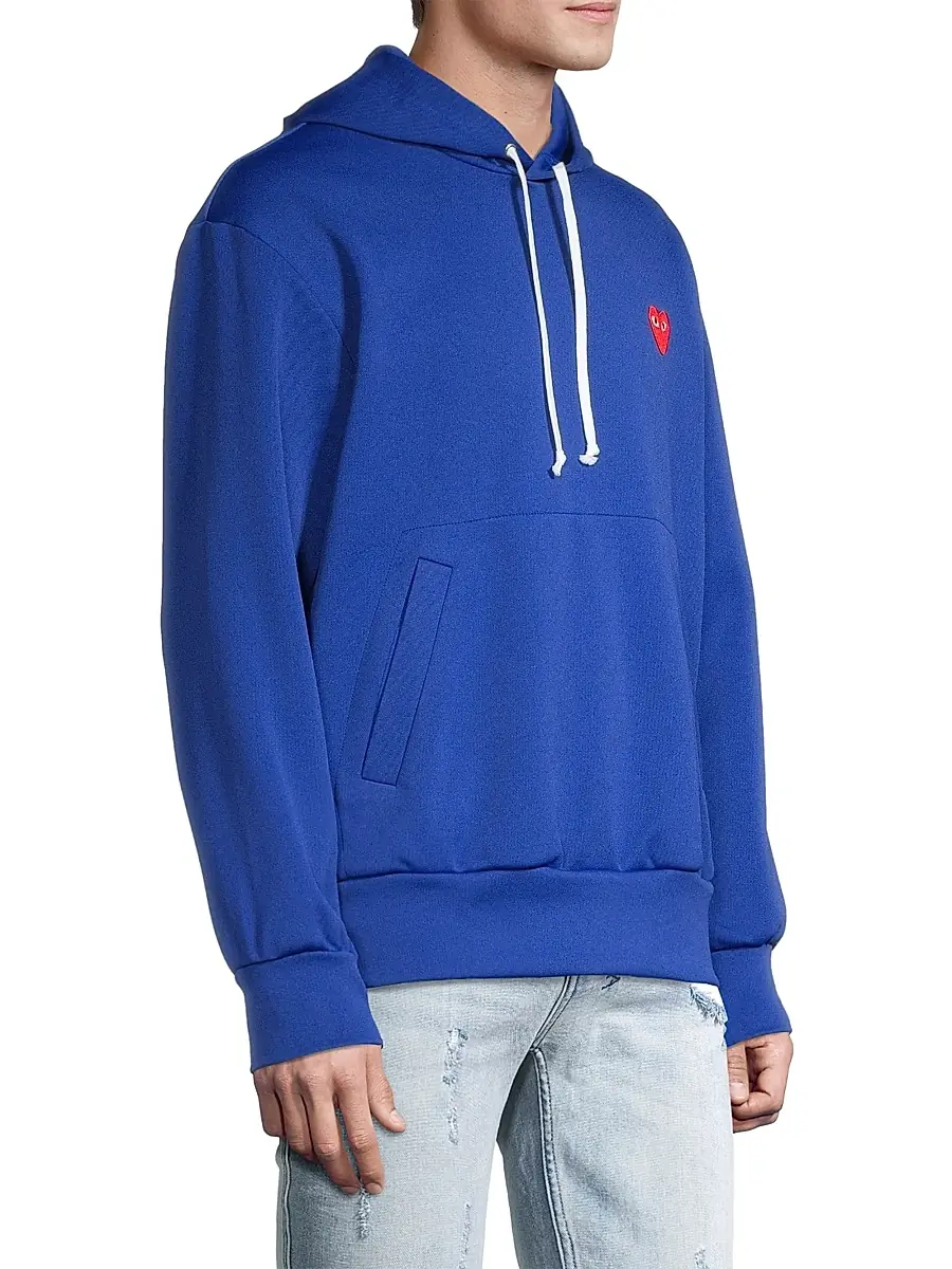 Comme des Garçons PLAY Men Red Heart Pullover Hoodie Sweatshirt | Thumbnail 4