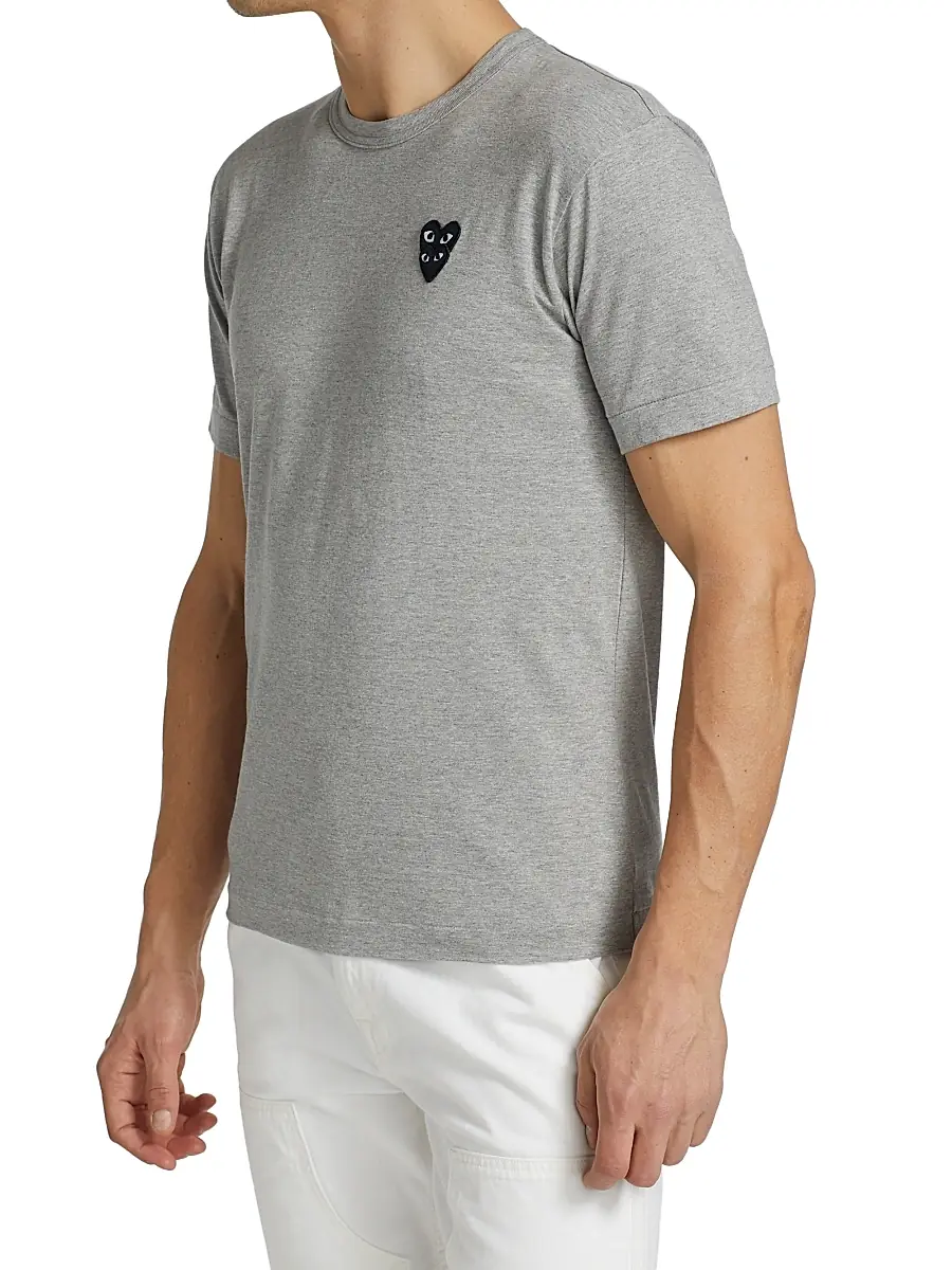 Comme des Garçons PLAY Men Play Double Heart T-Shirt | Thumbnail 4 Comme des Garçons PLAY Men Play Double Heart T-Shirt | Thumbnail 4