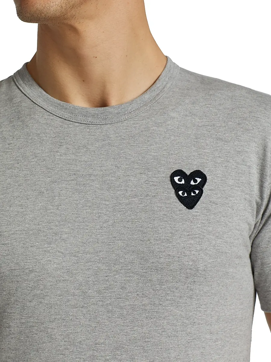 Comme des Garçons PLAY Men Play Double Heart T-Shirt | Thumbnail 6 Comme des Garçons PLAY Men Play Double Heart T-Shirt | Thumbnail 6