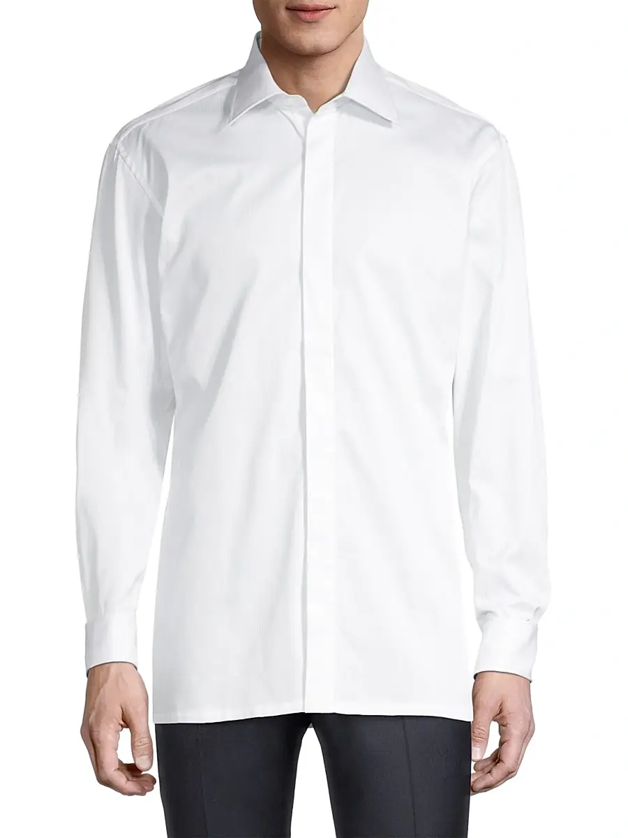 Charvet Men's Hidden Placket Formal Shirt | Thumbnail 3