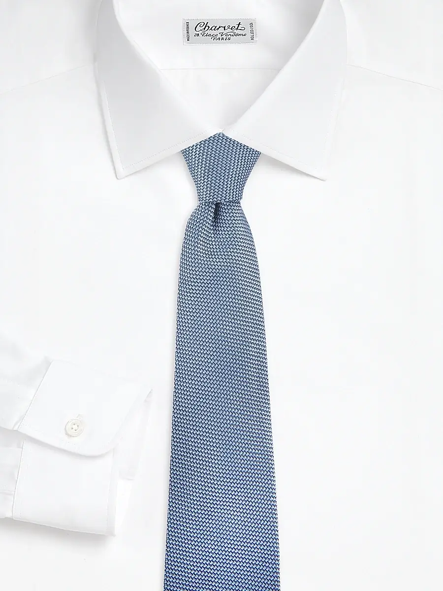 Charvet Men's Classic Silk Tie - Light Blue | Thumbnail 2