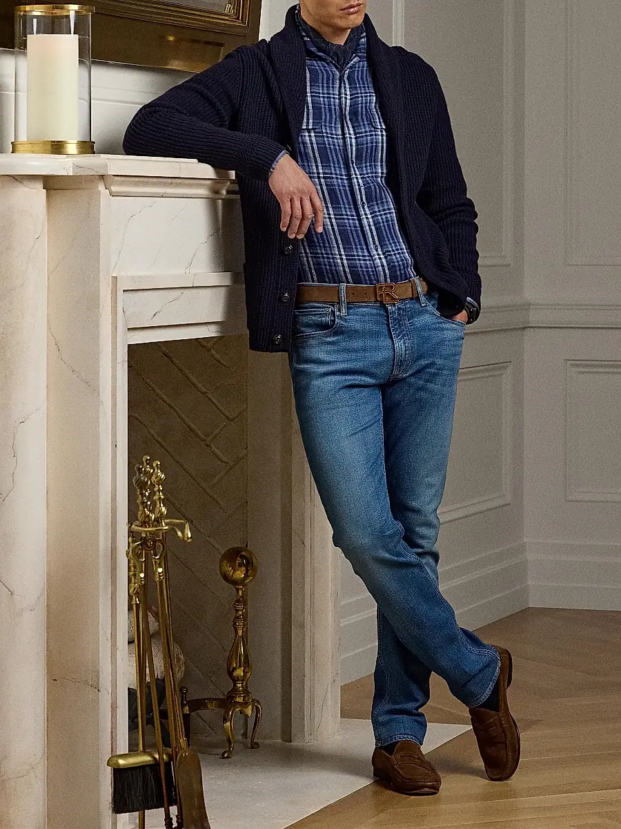 Ralph Lauren Purple Label Men's Stretch Slim-Fit Jeans - Indigo Horizon | Thumbnail 2