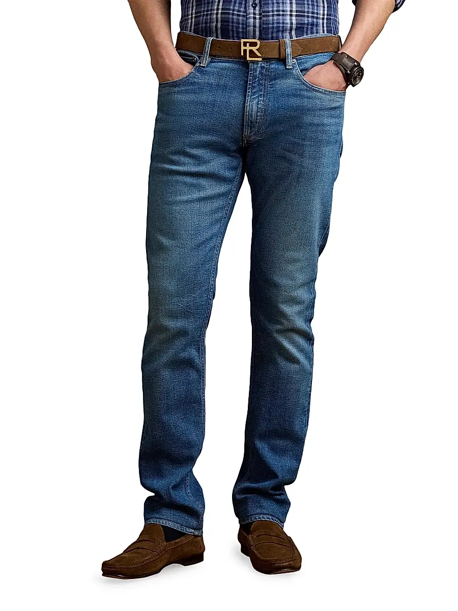 Ralph Lauren Purple Label Men's Stretch Slim-Fit Jeans - Indigo Horizon | Thumbnail 3