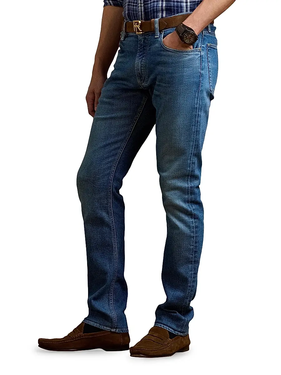 Ralph Lauren Purple Label Men's Stretch Slim-Fit Jeans - Indigo Horizon | Thumbnail 4