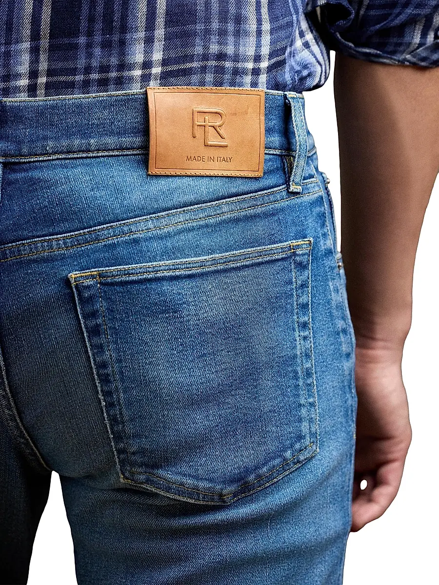 Ralph Lauren Purple Label Men's Stretch Slim-Fit Jeans - Indigo Horizon | Thumbnail 6
