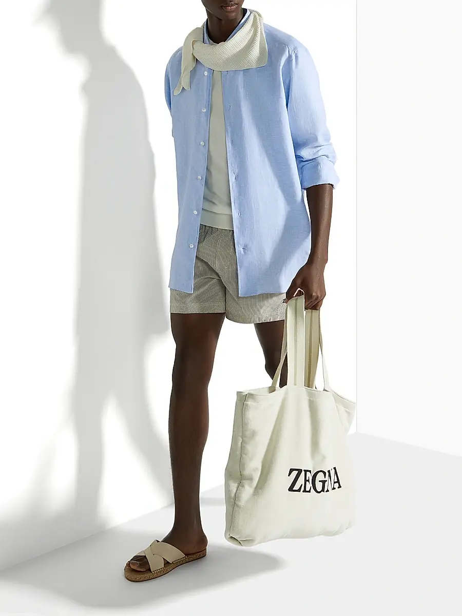 Zegna Men's Linen Shirt | Thumbnail 5
