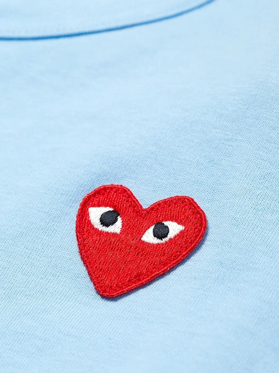 Comme des Garçons PLAY Women's Heart Cotton T-Shirt - Blue | Thumbnail 7 Comme des Garçons PLAY Women's Heart Cotton T-Shirt - Blue | Thumbnail 7