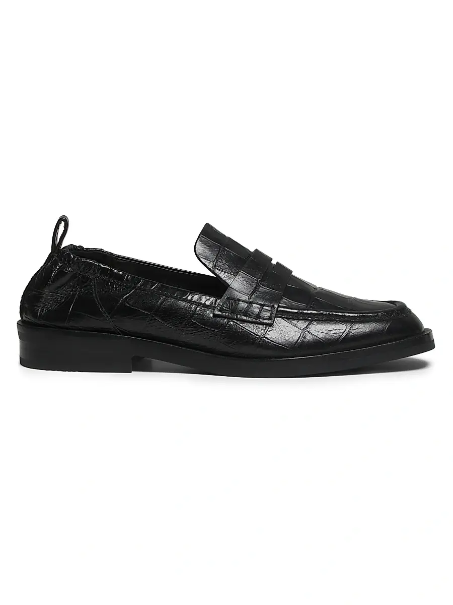 3.1 Phillip Lim Women's Alexa Embossed Leather Loafers - Black | Image 1 3.1 Phillip Lim Women's Alexa Embossed Leather Loafers - Black | Image 1