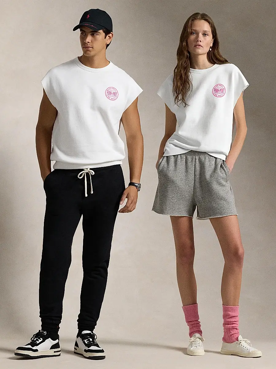 Polo Ralph Lauren Men's Unisex Pink Pony Sleeveless Fleece Sweatshirt | Thumbnail 5 Polo Ralph Lauren Men's Unisex Pink Pony Sleeveless Fleece Sweatshirt | Thumbnail 5