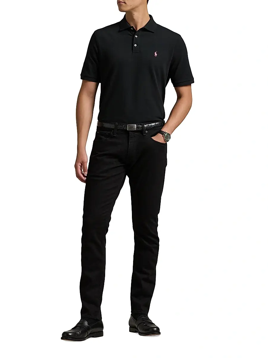 Polo Ralph Lauren Men's Pinky Pony Stretch Mesh Polo Shirt | Thumbnail 2 Polo Ralph Lauren Men's Pinky Pony Stretch Mesh Polo Shirt | Thumbnail 2